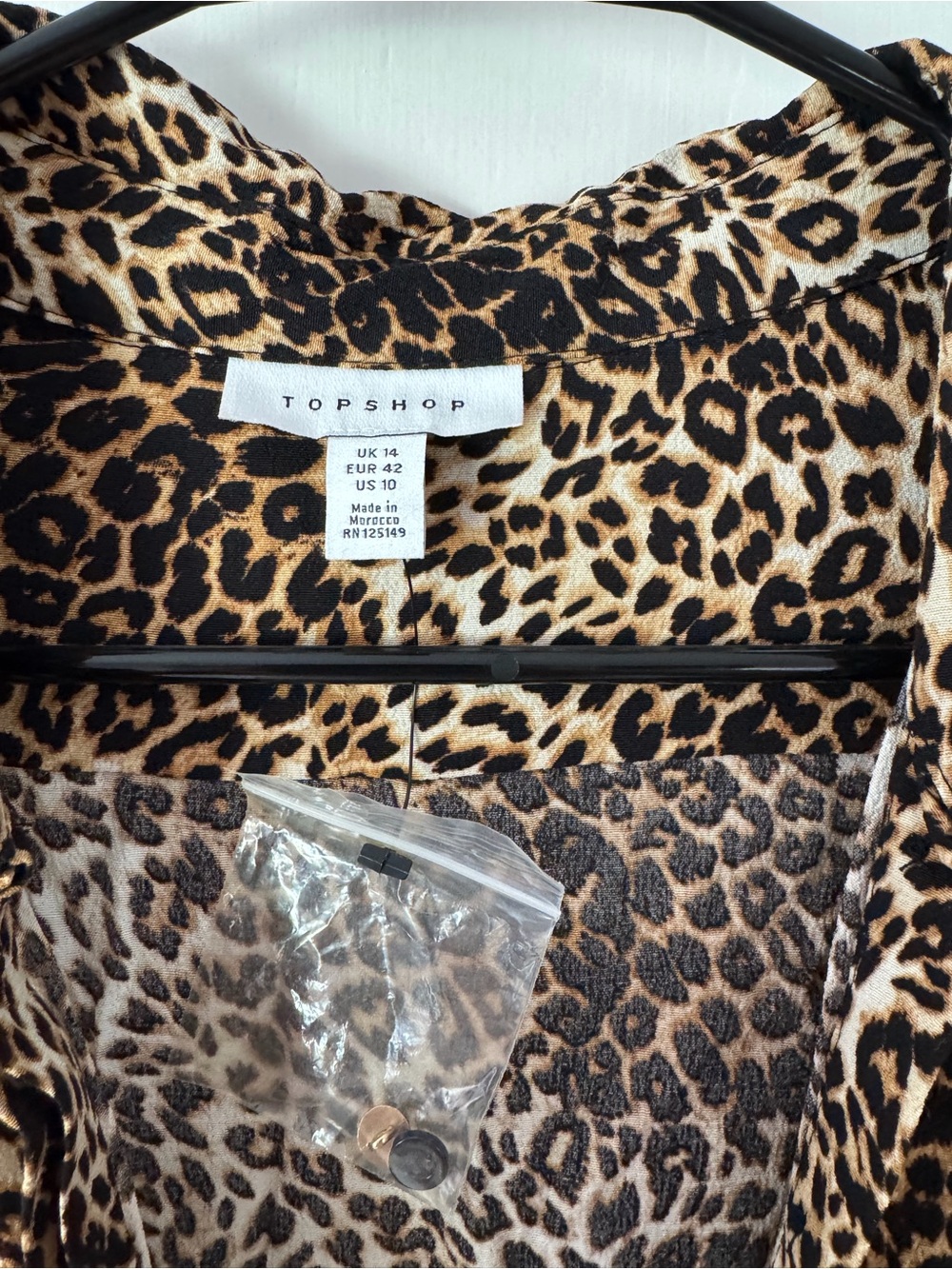 Topshop Leopard Print Midi Dress - Brown/Black - Picture 2 of 3